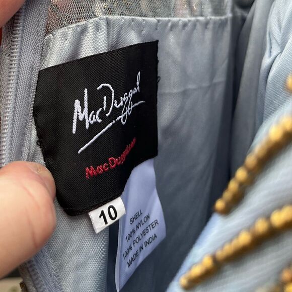 MAC DUGGAL Dress Size 10 Evening Gown Sequin Long Sleeve Beaded Column NEW - Picture 9 of 10